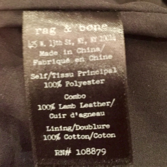 NWOT RAG & BONE leather & fabric dress - Picture 6 of 8